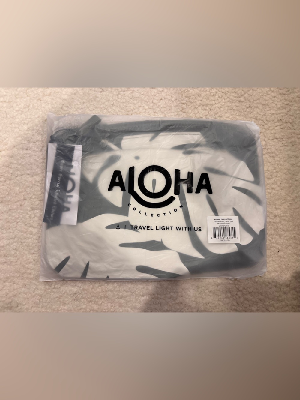 ALOHA Collection Black and White Clutch